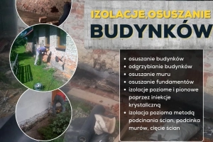 Osuszanie i izolowanie fundamentów - iniekcja krystaliczna i podcinanie ścian Śląsk, Małopolska