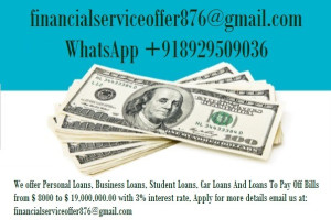 FAST APPROVE LOAN AT 3 INTEREST RATE 918929509036