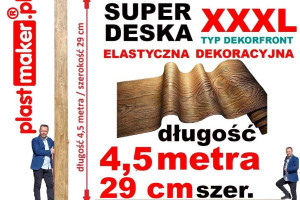 NOWOŚĆ - Elastyczna luksusowa elastyczna deska MEGA FORMAT/ 4,5 długości i 29 cm szer. Imitacja drewna