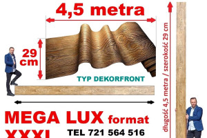 NOWOŚĆ Elastyczna deska dekoracyjna DekorFront MEGA lux FORMAT 4,5 m x 29 cm!