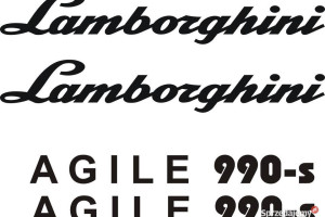 naklejki na traktor ciągnik LAMBORGHINI agile 990-s