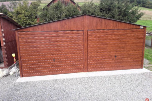 Garaż Blaszany magazyn hala 10x6m z profila, wysoki wjazd GrzywStal A21v10
