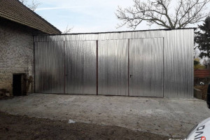 Garaż Blaszany magazyn hala 10x6m z profila, wysoki wjazd GrzywStal A21v10