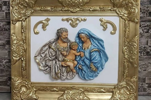 Święta rodzina płaskorzeźba Ostatnia wieczerza Jezus