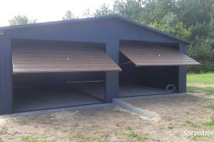 GRAFITOWY Garaż Blaszany 6x5 - Blaszak - Wiata - Romstal A13v12