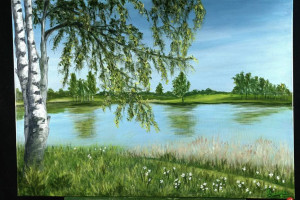 Obraz ręcznie malowany akrylowy/sprzedany