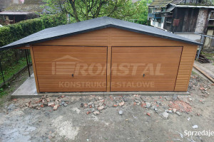 BIAŁY Garaż Blaszany 9x6 - Wiata - Magazyn - Garaże -Romstal A25v10