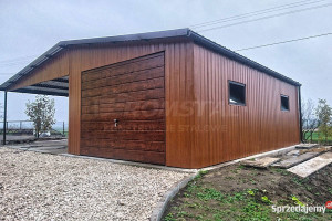 BIAŁY Garaż Blaszany 9x6 - Wiata - Magazyn - Garaże -Romstal A25v10