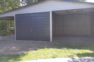 BIAŁY Garaż Blaszany 9x6 - Wiata - Magazyn - Garaże -Romstal A25v10