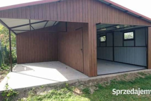 BIAŁY Garaż Blaszany 9x6 - Wiata - Magazyn - Garaże -Romstal A25v10