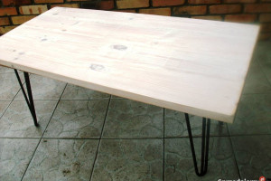 Ława, stół retro ze starego drewna 120x60