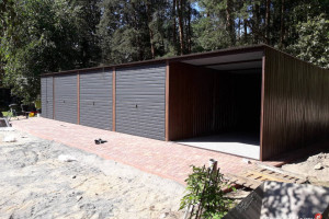 Garaż Blaszany Grafitowy , Blaszak , Magazyn , Garaże  - GRZYWSTAL