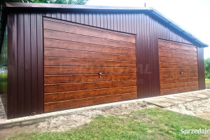 Garaż Blaszany Drewnopodobny 6x6m - Dwuspadowy - Romstal A17v6