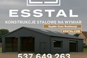 Duża HALA | Garaż Blaszany RAL |Konstrukcja |Wiata Blaszana  - ESSTAL*