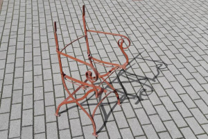 Starte krzesło ogrodowe składane fotel PRL lub starsze - stelaż