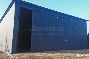 Wąski Garaż Blaszany GRAFITOWY - Wiata Magazynowa - Romstal A52v7