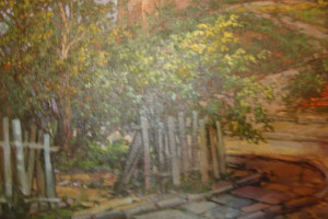 Sygnowany Obraz olejny ZAMEK W ŁUCKU -KRESY WOŁYŃ