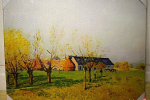 Alfred Sisley -,,Farma w Trou d Enfer, jesienny poranek '' 1874,reprodukcja