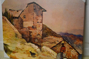 Alfred Sisley -,,Farma w Trou d Enfer, jesienny poranek '' 1874,reprodukcja