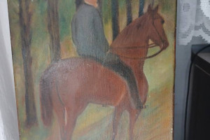 Obraz Mary Cassatt Pan Robert S.Cassatt na koniu.