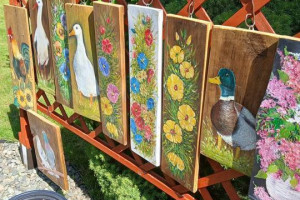 Obraz ręcznie malowany na płótnie .