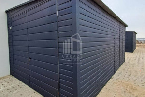 Garaż blaszany 3x7m Brama dwuskrzydłowa drzwi dach  ID966