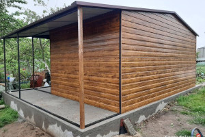 Garaż Blaszany Drewnopodobny 3x5 -TANIO -Garaże Blaszane – Maj-Blach