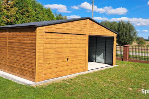 0107 Garaż Blaszany GRAFITOWY - | Wiaty  - ESSTAL