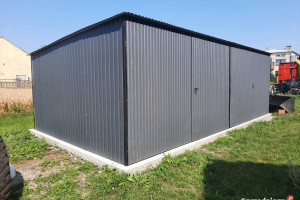 0107 Garaż Blaszany GRAFITOWY - | Wiaty  - ESSTAL