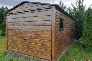 Garaż Blaszany Drewnopodobny 3x5 -TANIO -Garaże Blaszane – Maj-Blach