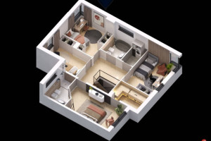 Nowoczesny dom bliźniak w Łazach 1_1B bez PCC