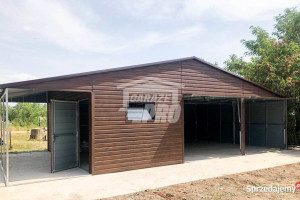 Garaż blaszany 9x6 + wiata 3x6 2x Brama GP135