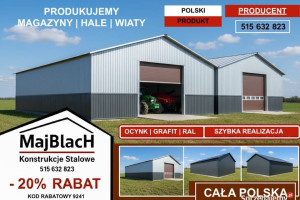 A186-WIATA OTWARTA / Garaż Blaszany / Zadaszenie / Blaszak  - Maj-Blach