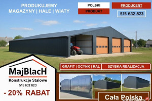 A186-WIATA OTWARTA / Garaż Blaszany / Zadaszenie / Blaszak  - Maj-Blach
