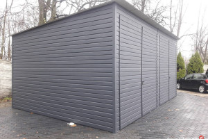 Garaż Blaszany GRAFIT - JEDNOSPADOWY - Schowek|Magazyn - GRZYWSTAL