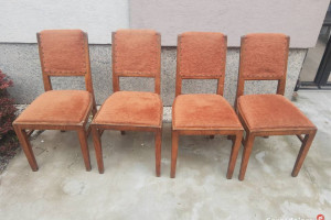 Krzesła art deco, 4 sztuki, lata 30