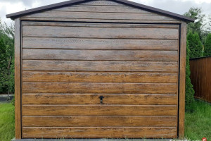 Garaż Blaszany Drewnopodobny 3x5 -TANIO -Garaże Blaszane – Maj-Blach