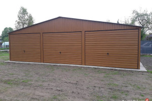 Duży Ocynkowany Garaż Blaszany / Wiata Garażowa - Hala  - GRZYWSTAL