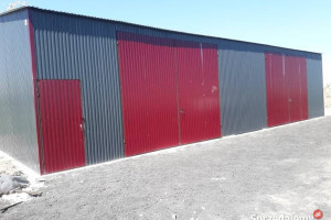 Duży Ocynkowany Garaż Blaszany / Wiata Garażowa - Hala  - GRZYWSTAL