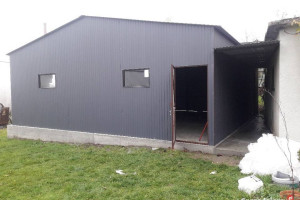 Duży Ocynkowany Garaż Blaszany / Wiata Garażowa - Hala  - GRZYWSTAL