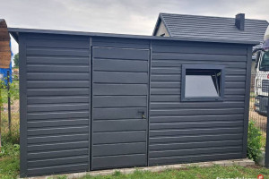 Garaż Blaszany GRAFITOWY - 3x5 - TANIO - Garaże Blaszane - Maj-Blach