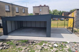 A2 Garaż Blaszany Otwarta/Wiata wysoka - 9x10 Garaże Blaszane - GRZYWSTAL
