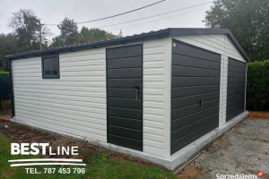 Garaż 7x6 poziomy panel RAL 9010 , RAL 7016. Konstrukcja ocynk. Najtaniej!!