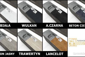 Meble Kuchenne Nowoczesne Kuchnia Marocco 2.6m Modułowa Sonoma Szary Połysk