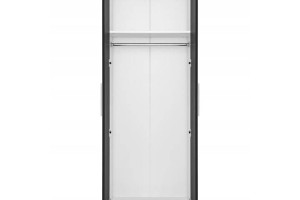 Szafa Garderoba Jola 70cm Sypialnia Nowoczesna Biurowa Biała Szary Połysk