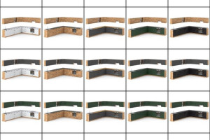 Kuchnia Modułowa Narożna Pojemna Nowoczesna 6.8m Wotan Biały Mat Dąb Wotan