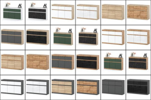 Komoda Pojemna Szafka 3 Szuflady Salon Sypialnia 120cm Biała San Sebastian