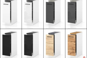 Szafka Kuchenna Stojąca Z Blatem Szafka Cargo 20cm Spremium Biały Połysk