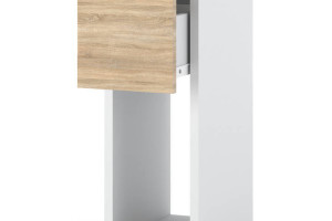 szafka nocna stolik wąski do sypialni z szufladą 20cm biały dąb sonoma