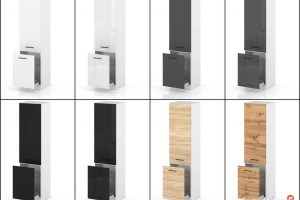 Słupek Kuchenny Stojący 60cm Szafka Cargo S60 Spremium Czarny Mat